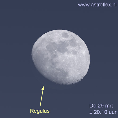 Maan bedekt Regulus