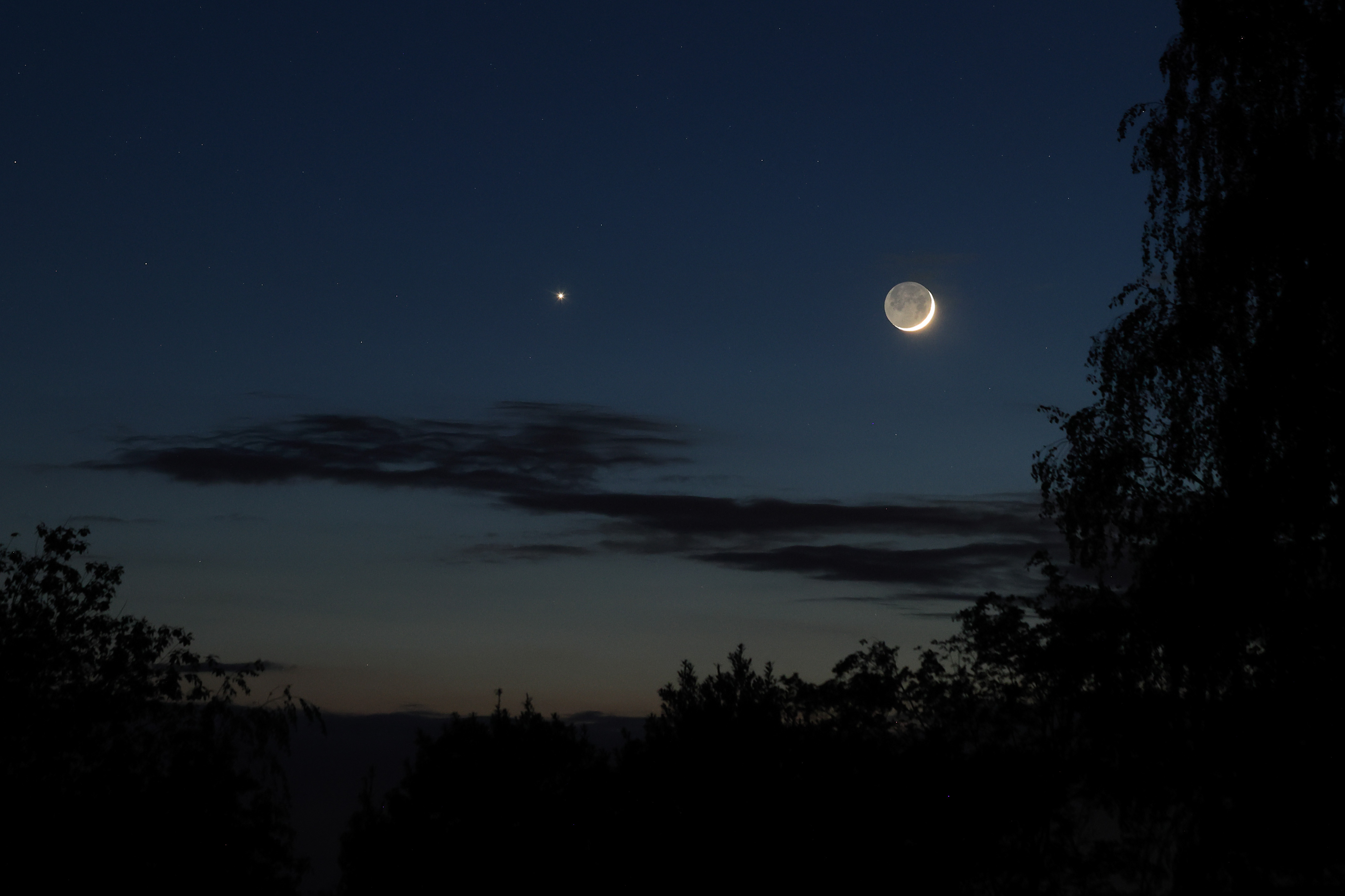 Venus en maan